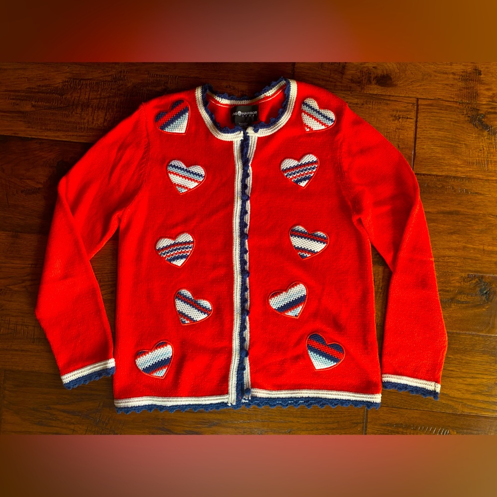 Vintage Sag Harbor Women's Heart Sweater